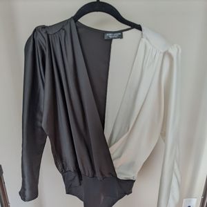 Black and white Zara body suit